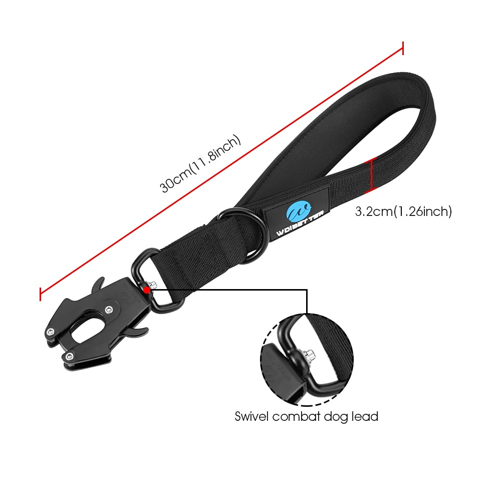 Coleira Tático-Militar para cães // Ajustável/Durável // Para treinamento // De Nylon Shepard // Fivela de metal // Para animais de estimação de Grande Porte