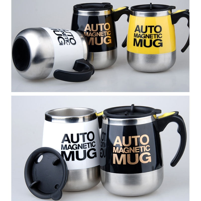 Nova Caneca Magnética Automática MUG Luckima // AUTO MAGNÉTIC // Copo de Mistura de leite / café // Aço Inoxidável // Misturador Criativo