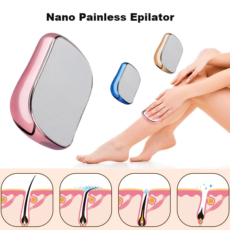 2025 NOVO* NANOTECNOLOGIA* Pedra de Cristal Ferramenta de Depilação Indolor // Para Depilação Física // Apagador Seguro e Reutilizável // Chega de Choro. Beleza sem Esforço!!!