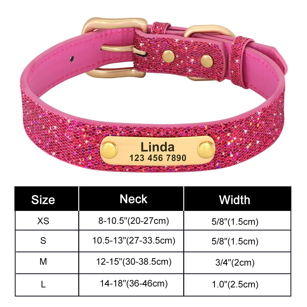 Coleira Personalizada PET ARTIST Bling // Colar Anti-Perda Personalizável para Identificação de Animal de Estimação // Colar Ajustável para Animais de Estimação