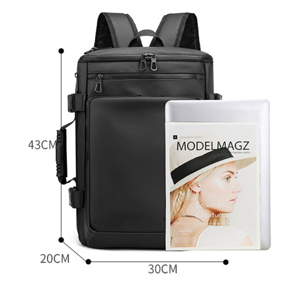 Mochila à prova d'água XA85C WELLVO Para Laptop Masculina // Mochila Grande de 15,6 polegadas (39,62cm) // Multifuncional, Bolsa de Bagagem de Viagem, Masculina