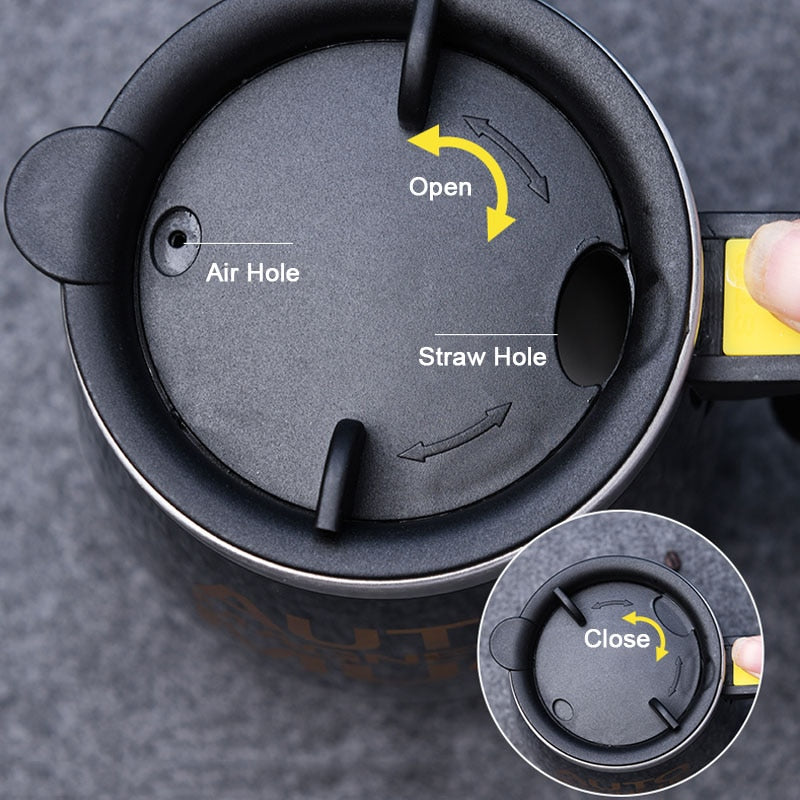 Nova Caneca Magnética Automática MUG Luckima // AUTO MAGNÉTIC // Copo de Mistura de leite / café // Aço Inoxidável // Misturador Criativo