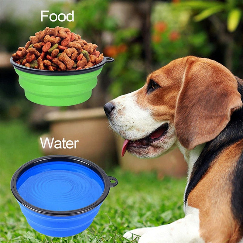 Comedouro De Silicone Portátil 350/1000 ML // Dobrável // Cão Gato // Recipiente Alimentador Para Passeio // A Brincadeira tá só começando...