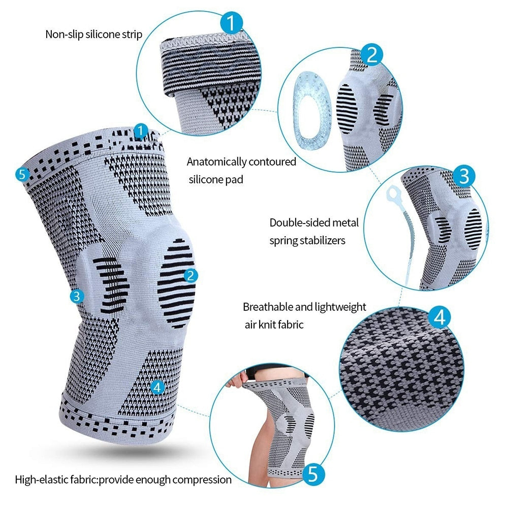Joelheira de Compressão Profissional Tcare // 1 Peça para Alívio da Artrite, Dor nas Articulações, ACL, MCL, Cirurgia Pós-Ruptura do Menisco // Suporte de joelho Para Treinamento em Academia etc...
