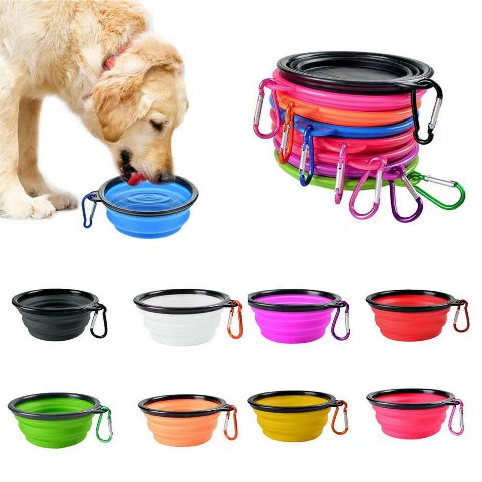 Comedouro De Silicone Portátil 350/1000 ML // Dobrável // Cão Gato // Recipiente Alimentador Para Passeio // A Brincadeira tá só começando...