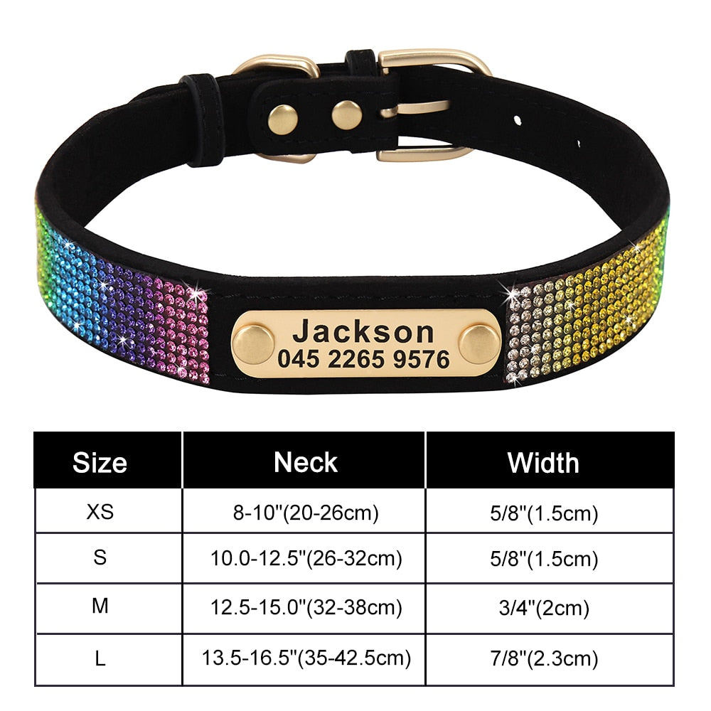 Coleira Personalizada PET ARTIST Bling // Colar Anti-Perda Personalizável para Identificação de Animal de Estimação // Colar Ajustável para Animais de Estimação