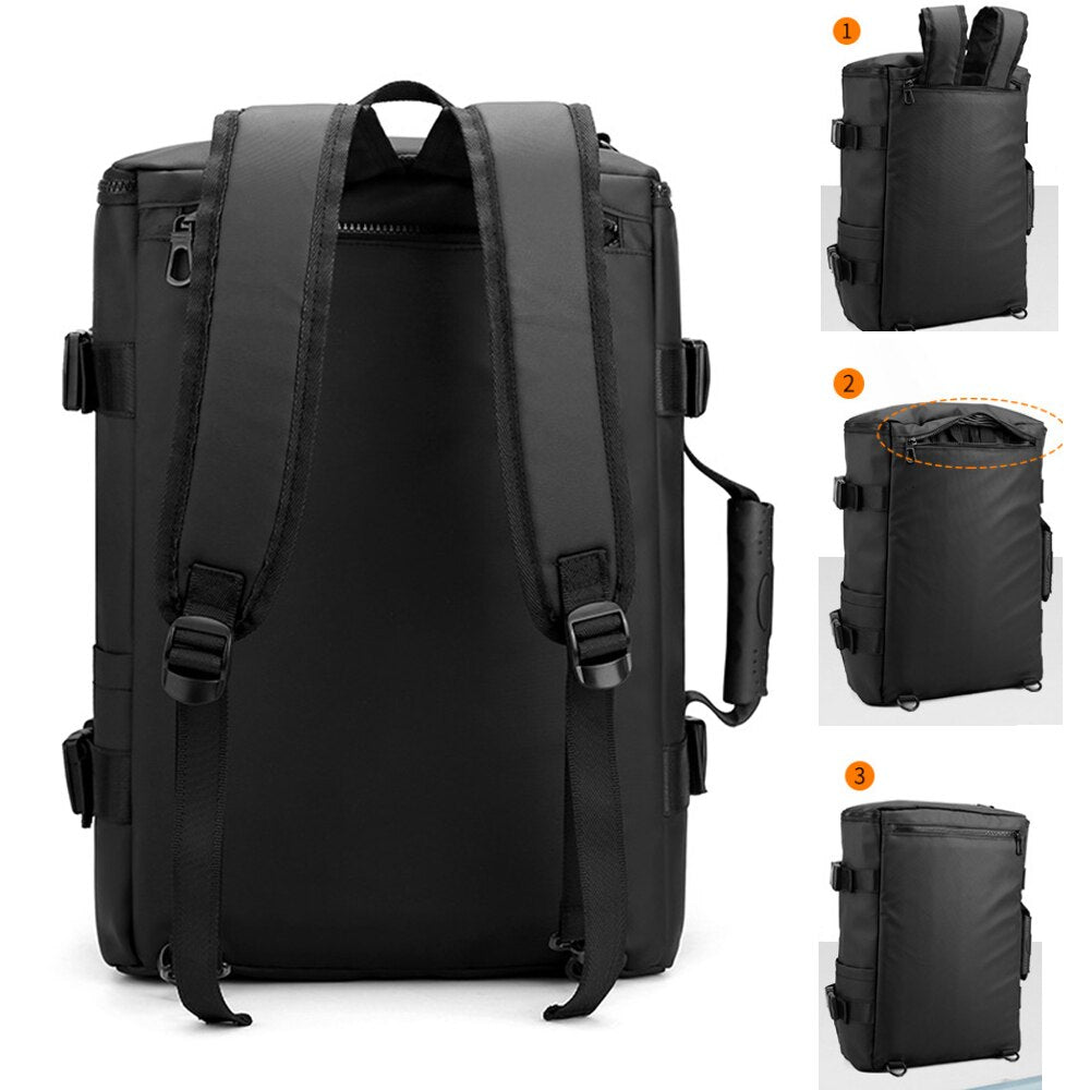Mochila à prova d'água XA85C WELLVO Para Laptop Masculina // Mochila Grande de 15,6 polegadas (39,62cm) // Multifuncional, Bolsa de Bagagem de Viagem, Masculina