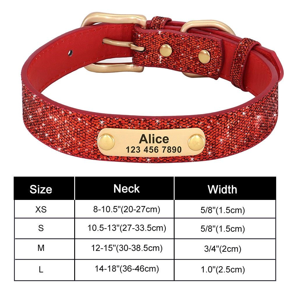 Coleira Personalizada PET ARTIST Bling // Colar Anti-Perda Personalizável para Identificação de Animal de Estimação // Colar Ajustável para Animais de Estimação