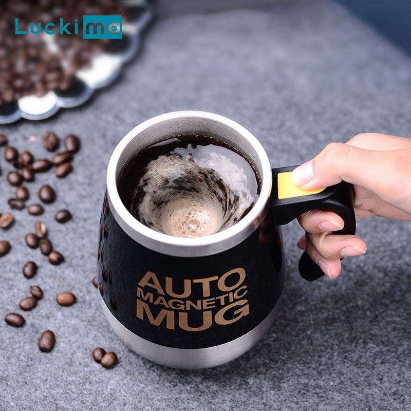 Nova Caneca Magnética Automática MUG Luckima // AUTO MAGNÉTIC // Copo de Mistura de leite / café // Aço Inoxidável // Misturador Criativo