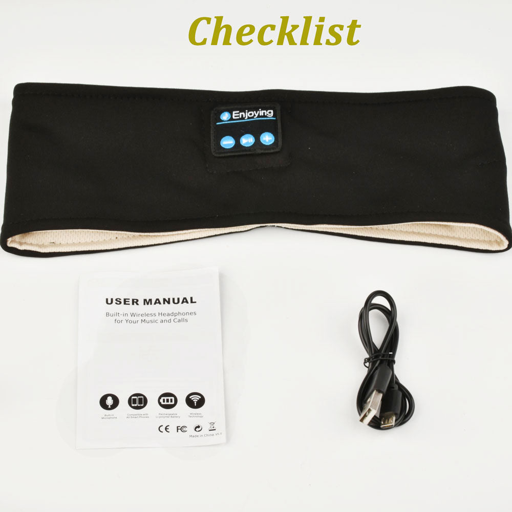 Bandana Sem Fio Bluetooth p/ Esporte, Corrida, Caminhada // Faixa de cabeça para dormir c/ Fones de ouvido / alto-falante // Moderna, Prática e Muito Útil!!!