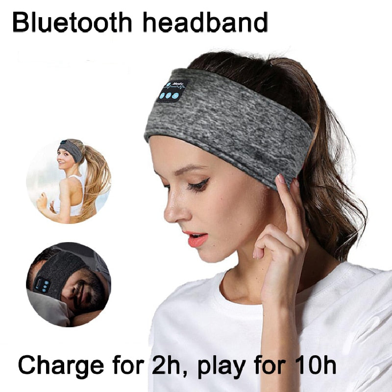 Bandana Sem Fio Bluetooth p/ Esporte, Corrida, Caminhada // Faixa de cabeça para dormir c/ Fones de ouvido / alto-falante // Moderna, Prática e Muito Útil!!!