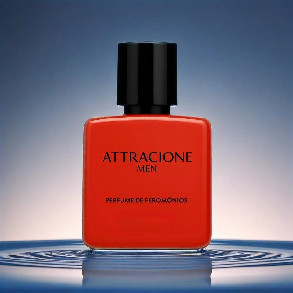 Perfume Attractie Men c/ Feromônios // Fragrância Fixadora e Duradoura // Frasco Vermelho de Luxo 25ml