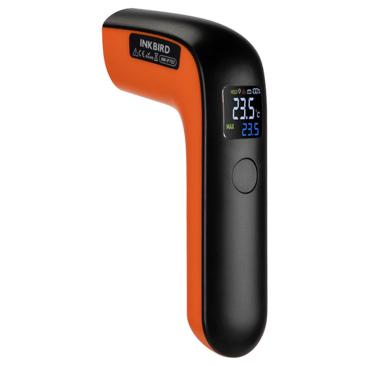 Termômetro Infravermelho a Laser s/ Contato INKBIRD // INK-IFT02 12:1 D:S c/ Pistola de Temperatura // Recarregável e Suporte p/ Medição de Distância de 36 cm
