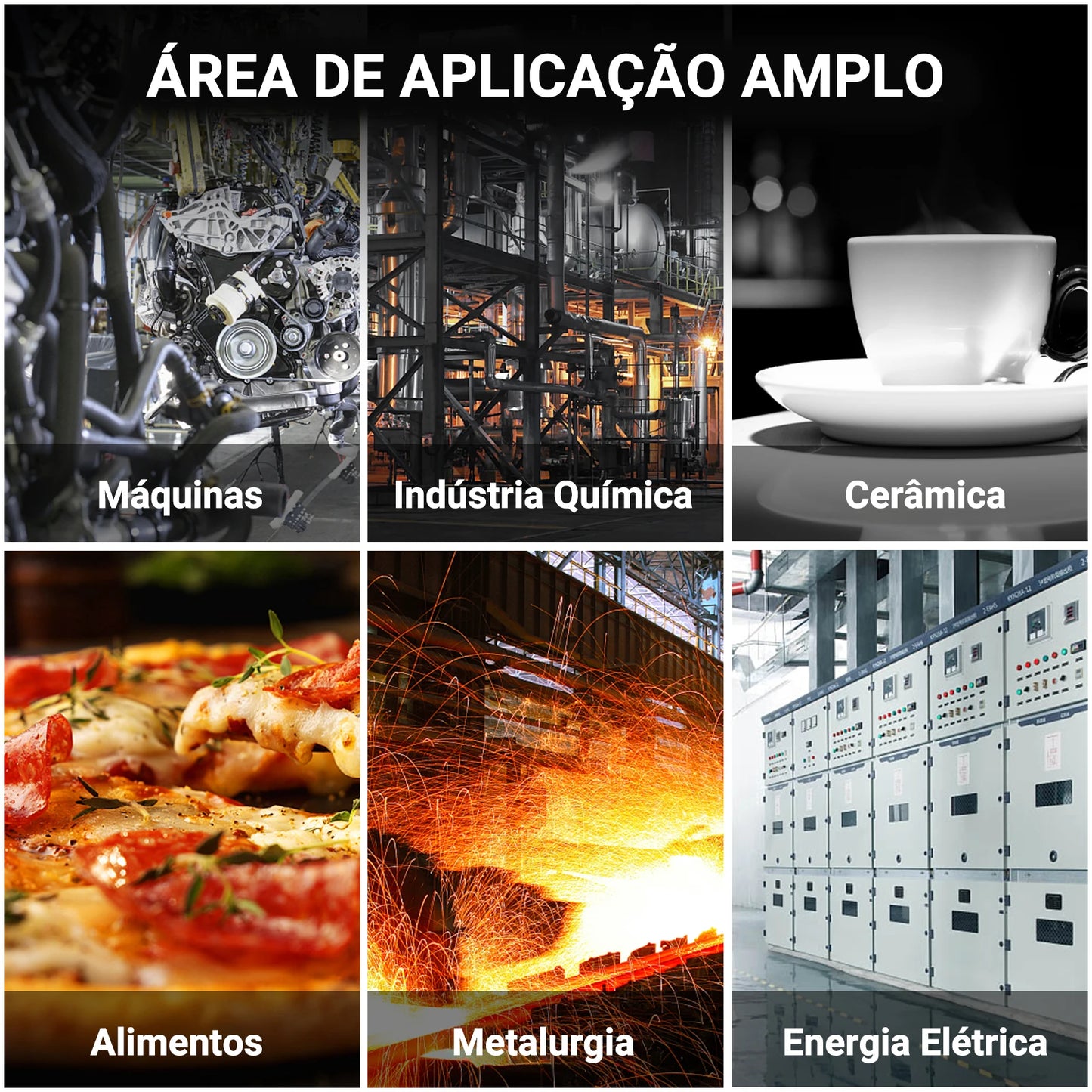 Termômetro Infravermelho a Laser s/ Contato INKBIRD // INK-IFT02 12:1 D:S c/ Pistola de Temperatura // Recarregável e Suporte p/ Medição de Distância de 36 cm