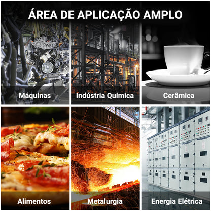 Termômetro Infravermelho a Laser s/ Contato INKBIRD // INK-IFT02 12:1 D:S c/ Pistola de Temperatura // Recarregável e Suporte p/ Medição de Distância de 36 cm