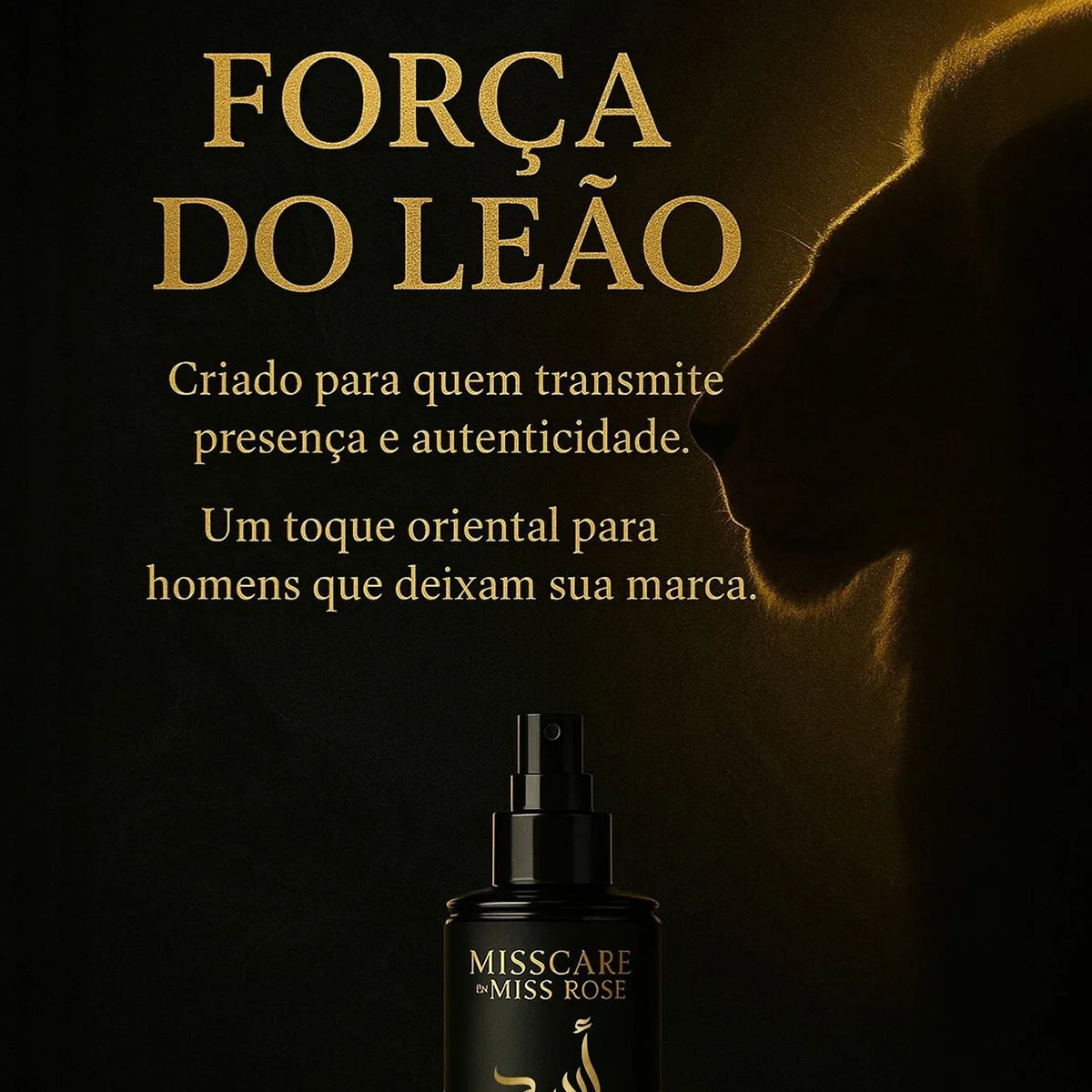 🦁BODY SPLASH FORÇA DO LEÃO - 200ML // Fragrância Masculina Intensa c/ Inspiração Árabe // Ideal p/ Homens que Desejam se Destacar com Estilo e Sofisticação.