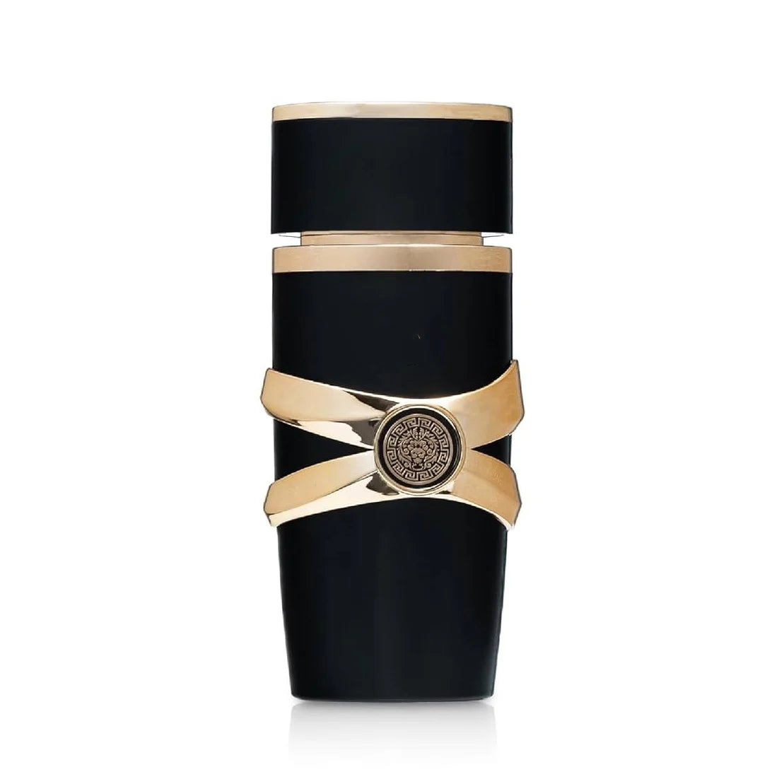 Perfume Árabe Premium p/ Homens // Com Notas de Âmbar e Madeira // Aroma Intenso e Duradouro // Design Elegante em Preto e Dourado.