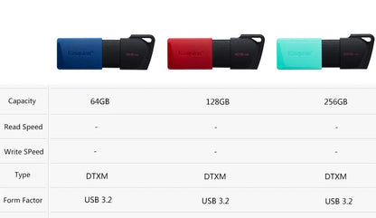 Pen Drive Kingston USB 3.2 Gen 1 // 64 GB, 128 GB e 256 GB // Mini Pen Drive Original p/ PC.
