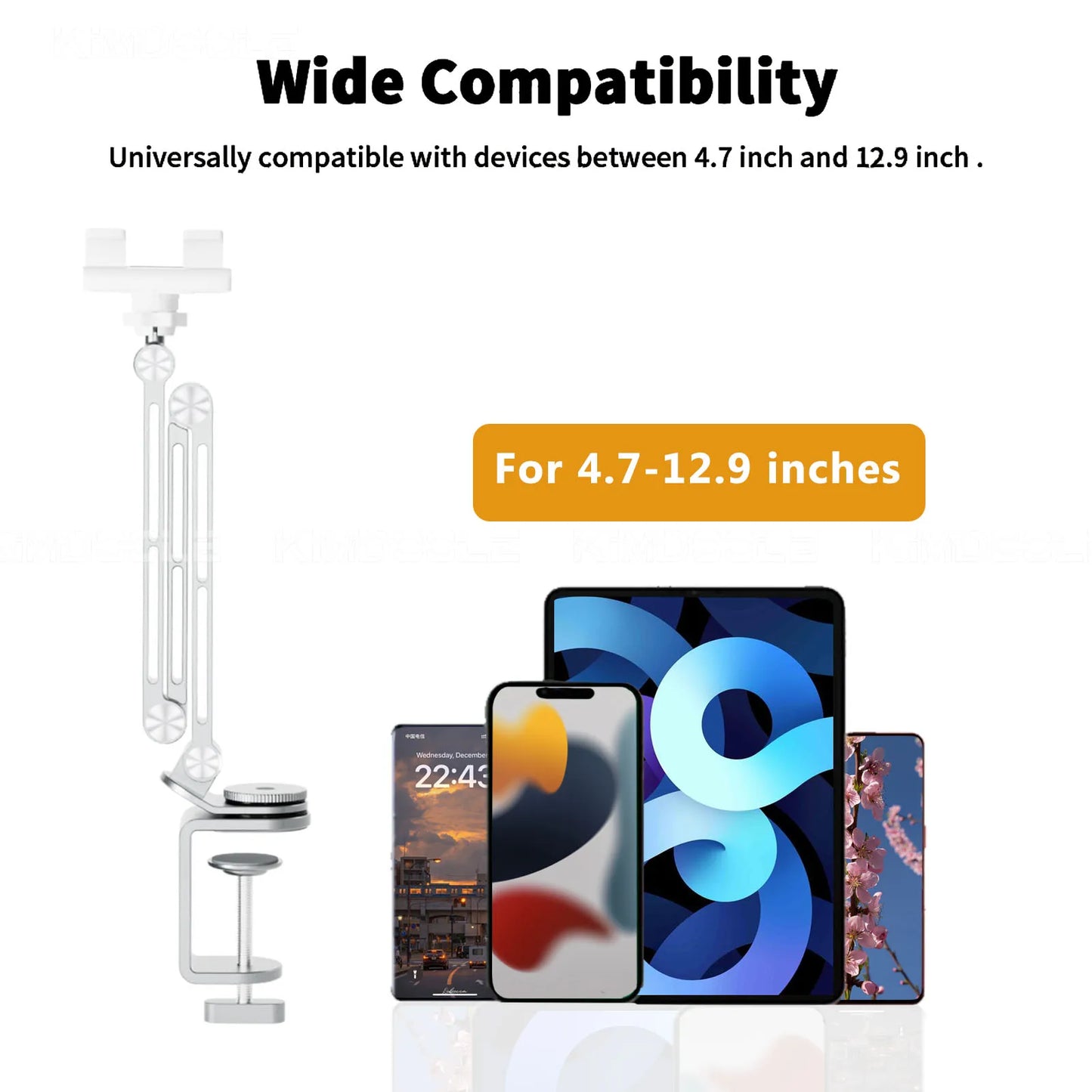 Suporte Ajustável e Giratório p/ Laptop // Suporte p/ Tablet Artpowers // Suporte Portátil p/ Monitor // Suporte p/ Celular // Suporte p/ Tablet c/ Clipe.