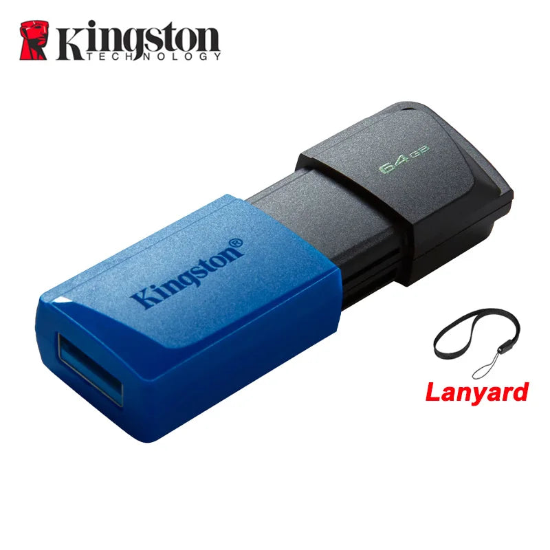 Pen Drive Kingston USB 3.2 Gen 1 // 64 GB, 128 GB e 256 GB // Mini Pen Drive Original p/ PC.