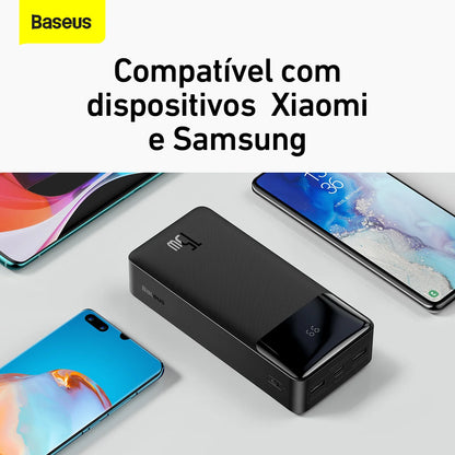 Powerbank Baseus 30.000mah 15w // Carregador Portátil Recarregável USB Alta Resistência // Display Digital // Carga Rápida // ENVIO IMEDIATO