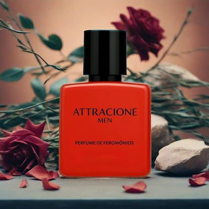 Perfume Attractie Men c/ Feromônios // Fragrância Fixadora e Duradoura // Frasco Vermelho de Luxo 25ml