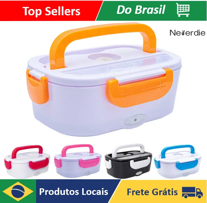 Marmita Térmica (Modelo Aleatório) COM CABO USB PARA CASA // Panela Elétrica Portátil p/ Carro // (Também para Uso Doméstico)