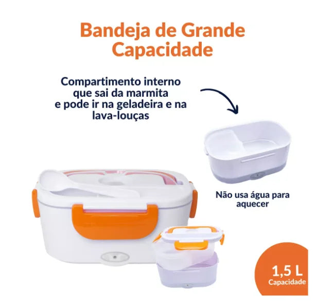 Marmita Térmica (Modelo Aleatório) COM CABO USB PARA CASA // Panela Elétrica Portátil p/ Carro // (Também para Uso Doméstico)
