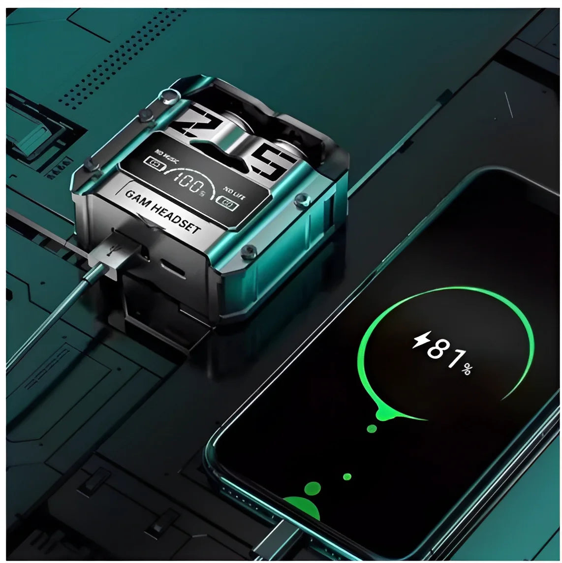 Fone de Ouvido Bluetooth sem fio M25 TWS // Com Redução de Ruído Estéreo // Controle de Toque e Microfone p/ Jogos