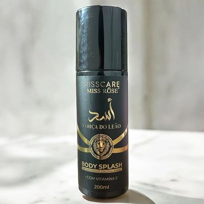 🦁BODY SPLASH FORÇA DO LEÃO - 200ML // Fragrância Masculina Intensa c/ Inspiração Árabe // Ideal p/ Homens que Desejam se Destacar com Estilo e Sofisticação.
