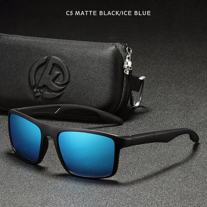 Óculos de Sol Retangulares Ultraleves KDEAM TR90 // Masculinos c/ Lentes Polarizadas TAC de 1,1 mm de Espessura // Ideais para Dirigir e Esportes Femininos // Categoria 3