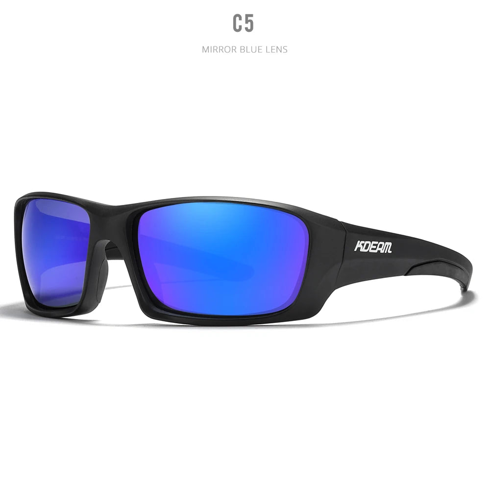 Óculos de Proteção Esportivos de Alta Qualidade KDEAM TR90 // Com Lentes Polarizadas // Ideais p/ Caminhadas e Pesca // Com Estojo c/ Zíper.