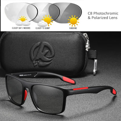 Óculos de Sol Retangulares Ultraleves KDEAM TR90 // Masculinos c/ Lentes Polarizadas TAC de 1,1 mm de Espessura // Ideais para Dirigir e Esportes Femininos // Categoria 3
