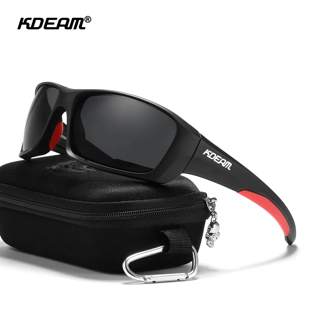 Óculos de Proteção Esportivos de Alta Qualidade KDEAM TR90 // Com Lentes Polarizadas // Ideais p/ Caminhadas e Pesca // Com Estojo c/ Zíper.