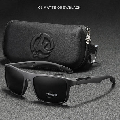 Óculos de Sol Retangulares Ultraleves KDEAM TR90 // Masculinos c/ Lentes Polarizadas TAC de 1,1 mm de Espessura // Ideais para Dirigir e Esportes Femininos // Categoria 3