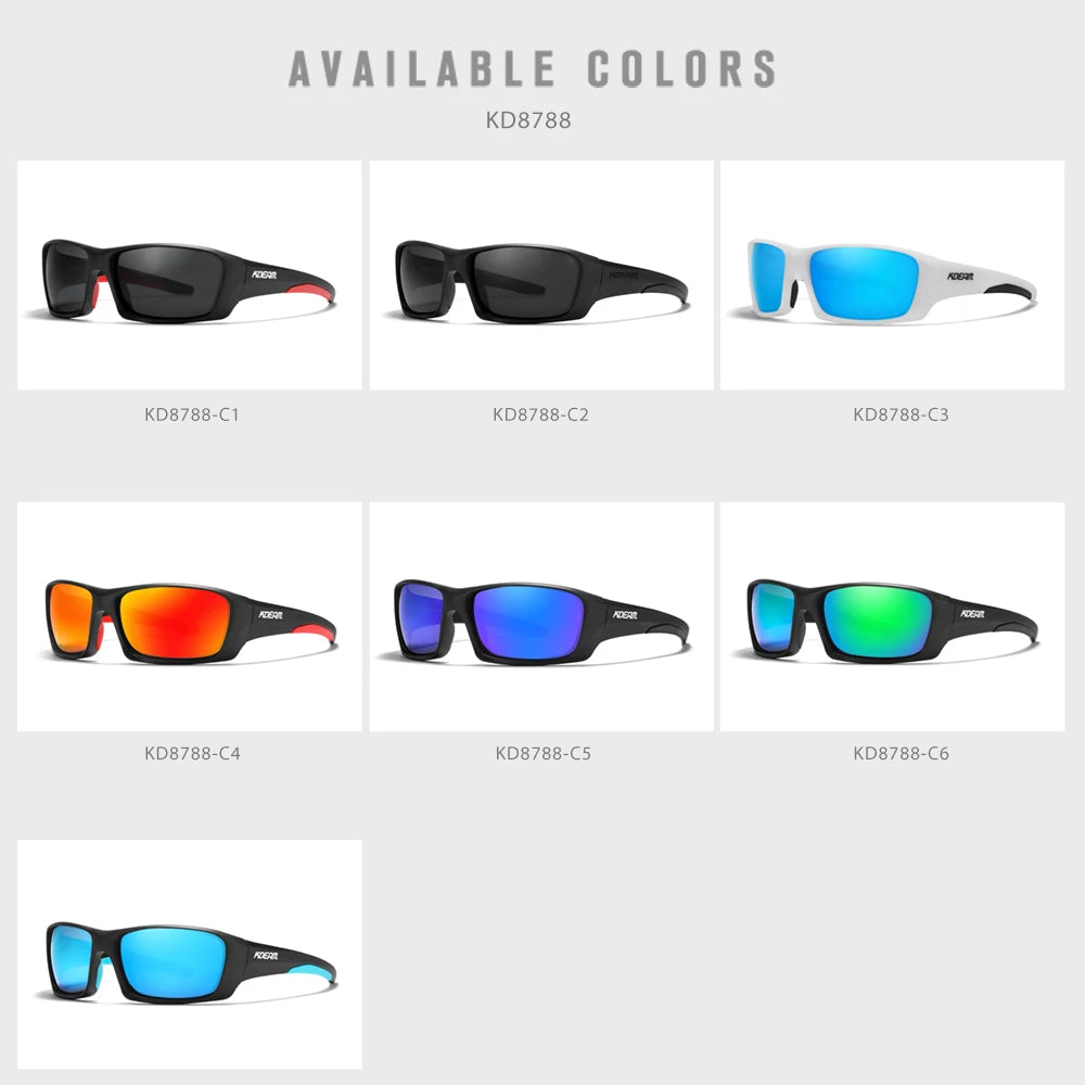 Óculos de Proteção Esportivos de Alta Qualidade KDEAM TR90 // Com Lentes Polarizadas // Ideais p/ Caminhadas e Pesca // Com Estojo c/ Zíper.