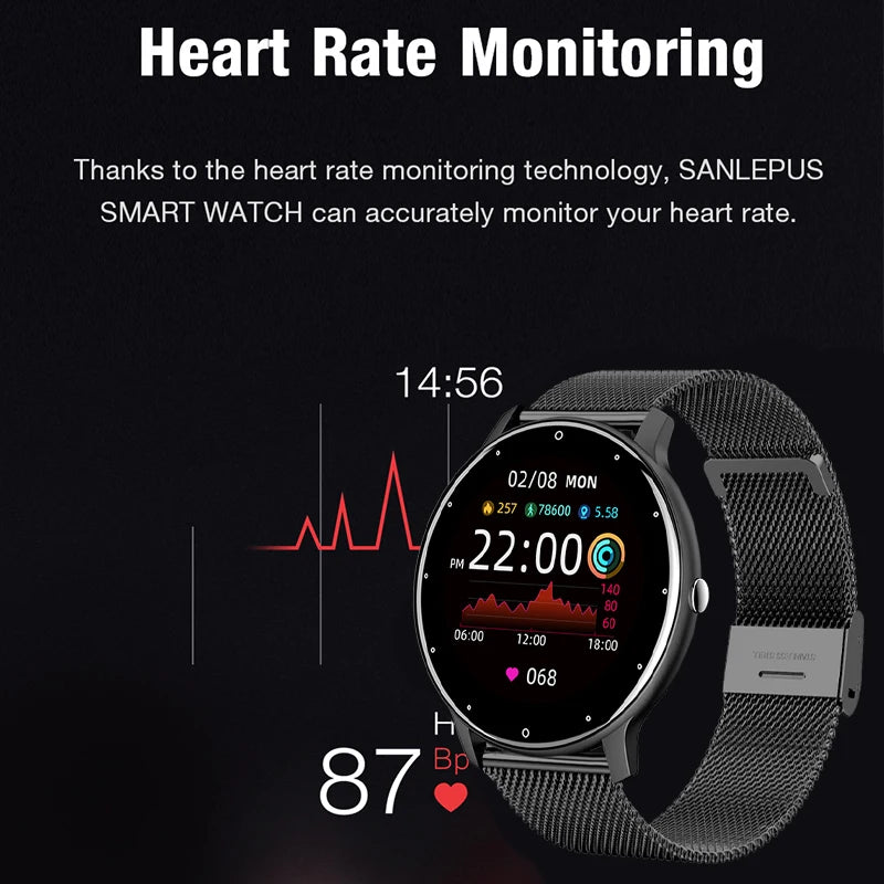 Smartwatch Feminino LIGE 2026 // Tela Touch Completa // Esportivo/Fitness // À Prova d'Água (IP67) // Bluetooth // Compatível com Android e iOS