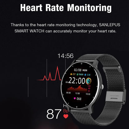Smartwatch Feminino LIGE 2026 // Tela Touch Completa // Esportivo/Fitness // À Prova d'Água (IP67) // Bluetooth // Compatível com Android e iOS