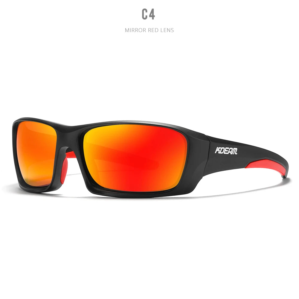 Óculos de Proteção Esportivos de Alta Qualidade KDEAM TR90 // Com Lentes Polarizadas // Ideais p/ Caminhadas e Pesca // Com Estojo c/ Zíper.
