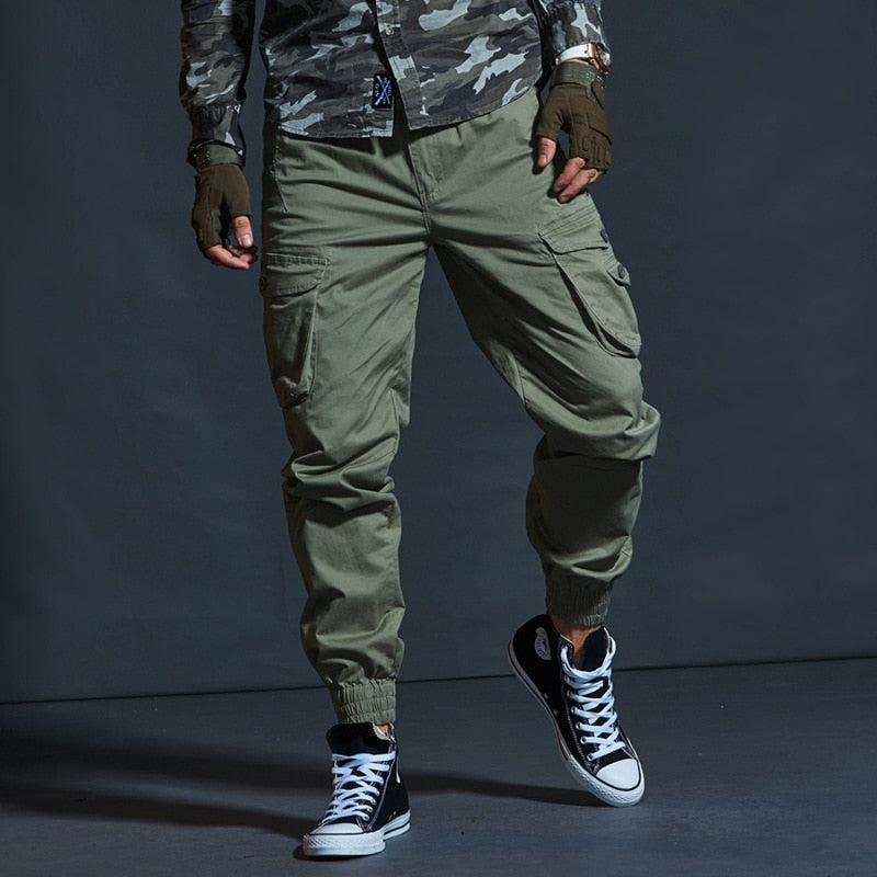 Calças Masculinas BIRD MOUNTAIN Militares Táticas Joggers Camufladas/ Cáqui/ Pretas/ Exército// Casuais de Alta Qualidade // Calças Cargo Multibolsos da moda