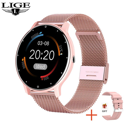 Smartwatch Feminino LIGE 2026 // Tela Touch Completa // Esportivo/Fitness // À Prova d'Água (IP67) // Bluetooth // Compatível com Android e iOS