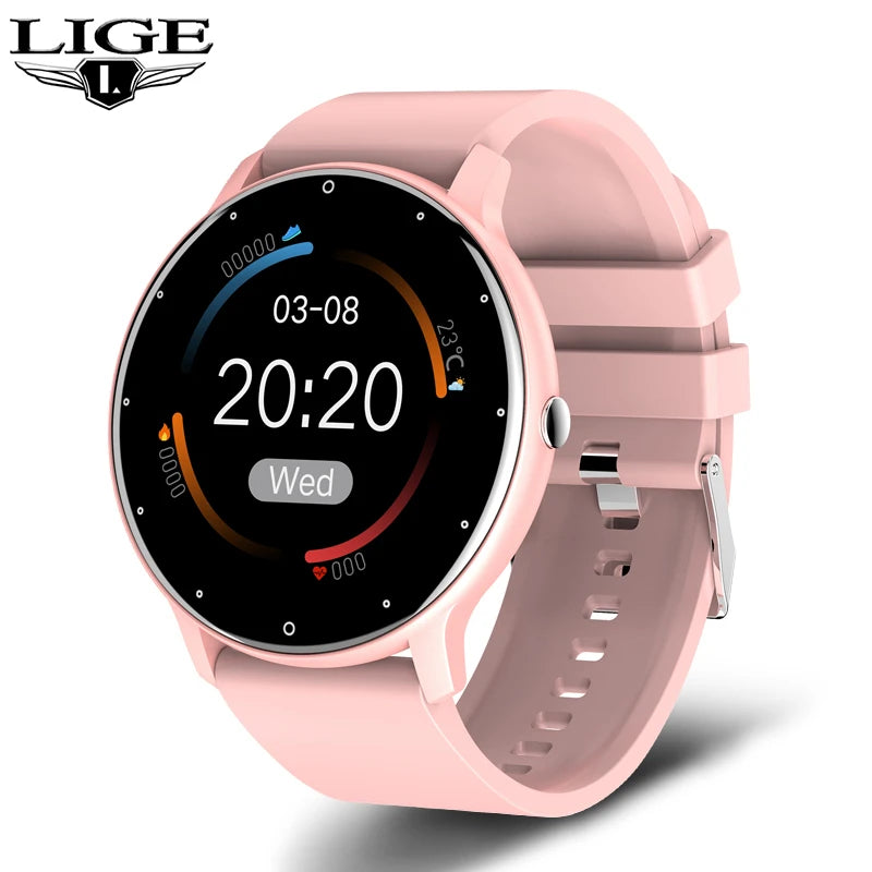 Smartwatch Feminino LIGE 2026 // Tela Touch Completa // Esportivo/Fitness // À Prova d'Água (IP67) // Bluetooth // Compatível com Android e iOS