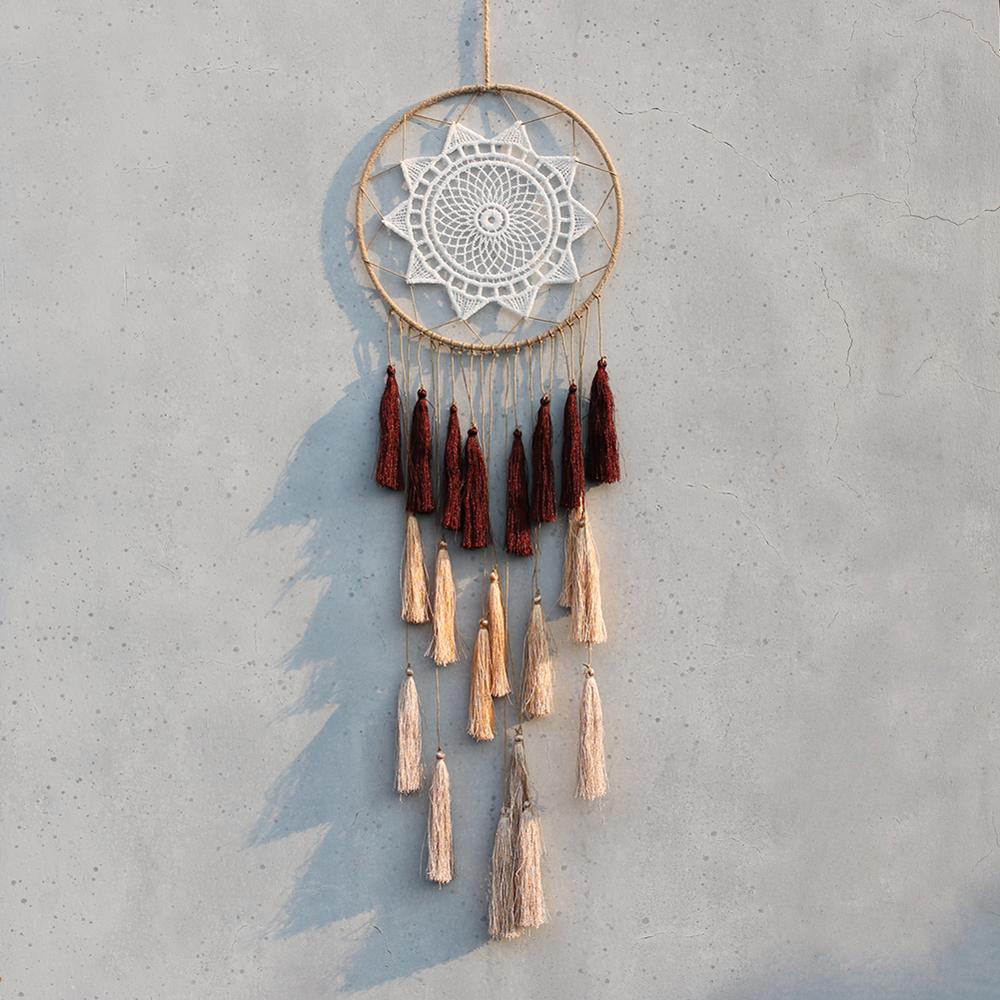 Decoração de Quarto Nordic Artilady Tassel Dream Catcher // Lindas Decorações de Boa Sorte de Quarto/sala/corredor, etc...nas Cores Rosa, Azul e Branco. Um Excelente Presente Para Decoração!!!