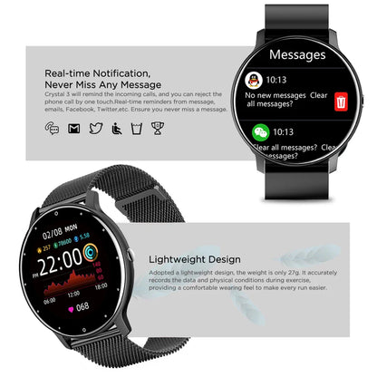 Smartwatch Feminino LIGE 2026 // Tela Touch Completa // Esportivo/Fitness // À Prova d'Água (IP67) // Bluetooth // Compatível com Android e iOS