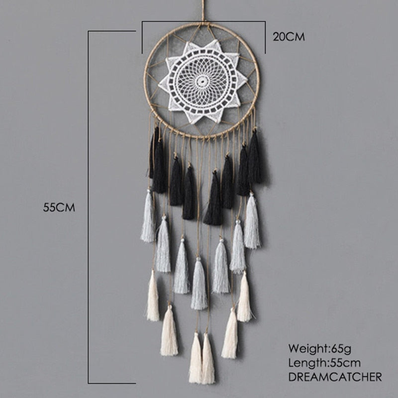 Decoração de Quarto Nordic Artilady Tassel Dream Catcher // Lindas Decorações de Boa Sorte de Quarto/sala/corredor, etc...nas Cores Rosa, Azul e Branco. Um Excelente Presente Para Decoração!!!