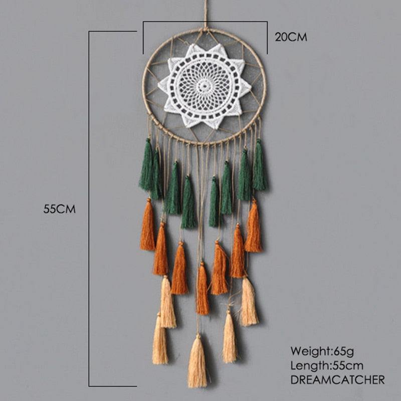 Decoração de Quarto Nordic Artilady Tassel Dream Catcher // Lindas Decorações de Boa Sorte de Quarto/sala/corredor, etc...nas Cores Rosa, Azul e Branco. Um Excelente Presente Para Decoração!!!