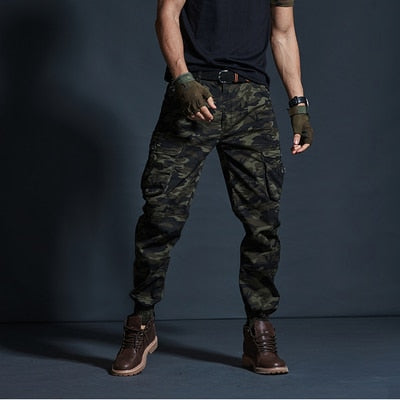 Calças Masculinas BIRD MOUNTAIN Militares Táticas Joggers Camufladas/ Cáqui/ Pretas/ Exército// Casuais de Alta Qualidade // Calças Cargo Multibolsos da moda