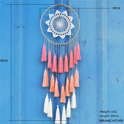 Decoração de Quarto Nordic Artilady Tassel Dream Catcher // Lindas Decorações de Boa Sorte de Quarto/sala/corredor, etc...nas Cores Rosa, Azul e Branco. Um Excelente Presente Para Decoração!!!