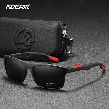 Óculos de Sol Retangulares Ultraleves KDEAM TR90 // Masculinos c/ Lentes Polarizadas TAC de 1,1 mm de Espessura // Ideais para Dirigir e Esportes Femininos // Categoria 3