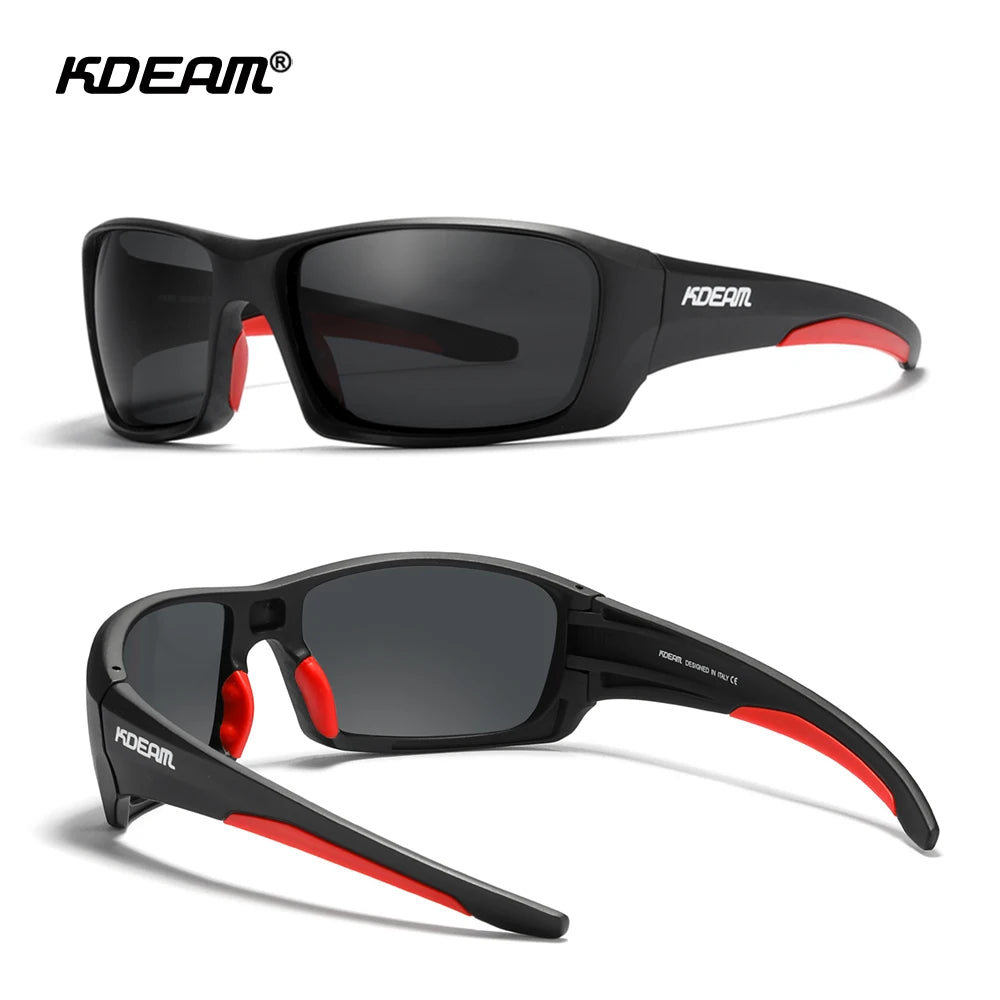 Óculos de Proteção Esportivos de Alta Qualidade KDEAM TR90 // Com Lentes Polarizadas // Ideais p/ Caminhadas e Pesca // Com Estojo c/ Zíper.